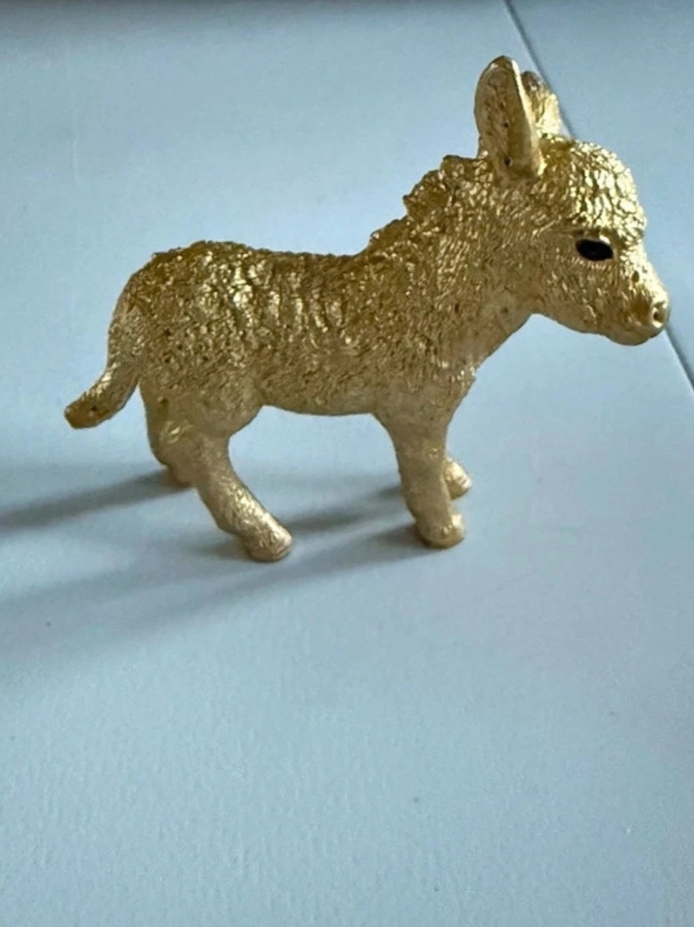 Schleich Gold Donkey Foal Figurine